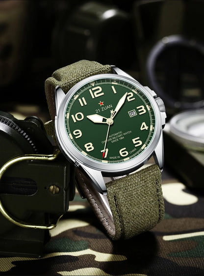 Seagull D581 Men's Automatic Mechanical Watch Military Retro Fashion Clock  Luminous Waterproof Sport Wristwatch Mens Gift