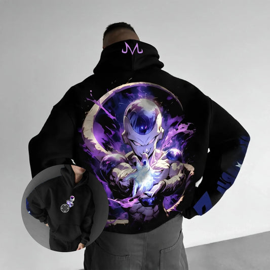 Dragon Ball Frieza Anime-Kapuzenpullover für Herren und Damen, Streetwear, lässiger Pullover-Hoodie mit Grafikprint, modisches Oberteil für Frühling und Herbst