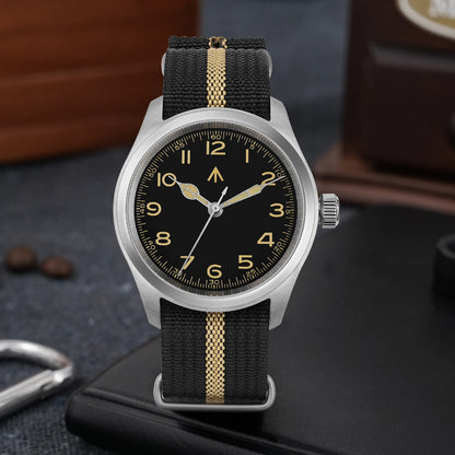 Militado ML08 Vintage Watch VH31 Quartz Movement Domed Sapphire Crystal Wristwatch BGW9 Luminous Vintage 38mm Quartz Watches