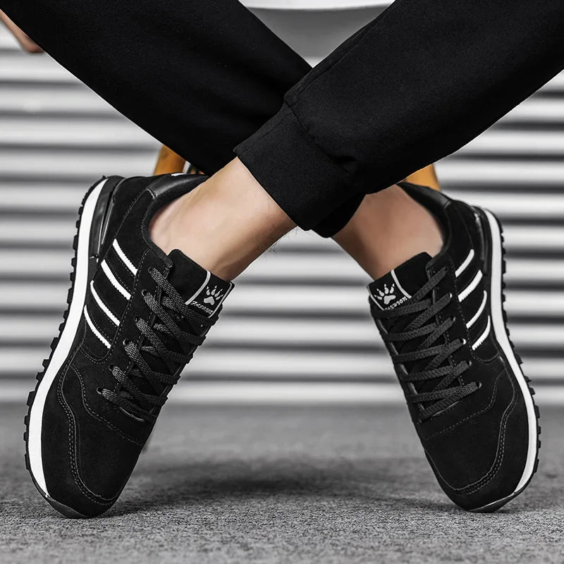 Męskie trampki Skórzane buty codzienne Jesienne oddychające buty męskie Płaskie buty męskie Męskie buty codzienne
