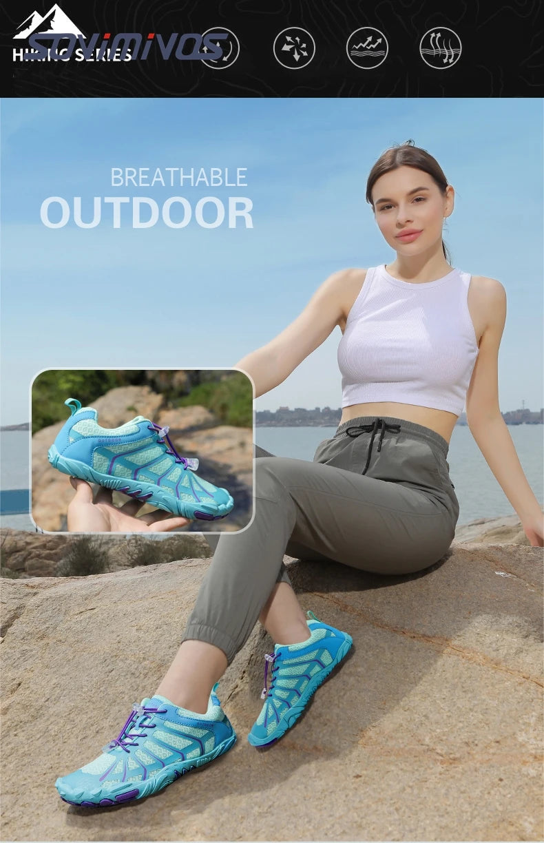 Men's Trail Running Shoes, Lightweight Athletic Zero Drop Barefoot Shoes Non-Slip Outdoor Walking Minimalist Shoes for Women