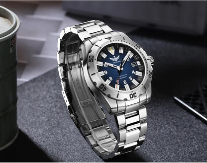 YELANG V1036 42mm Men Quartz Watch Luminous 10 Years Lithium Movement Rotated Dial 30ATM 300m Waterproof Military Style Watches