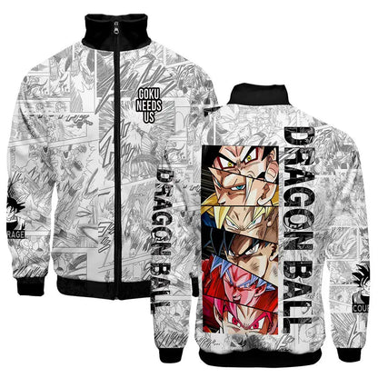 Dragon Ball 3D Print Zipper Hoodie Cool Fashion Men/Women/Kids Long Sleeve Hoodies Sweatshirt Casual Cosplay Jacket Clothes, Produit gaming premium Fraquane