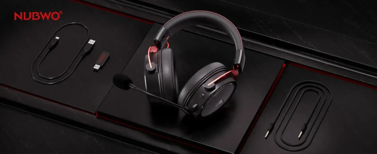 Casque de jeu sans fil NUBWO G07 pour PC, PS4, PS casque de jeu avec micro fixe 2,4 GHz micro antibruit à latence ultra-basse