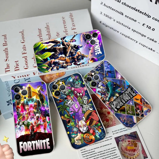F-Fortnites-Cools Phone Case For iPhone 17, 16, 15, 14, 13, 12, 11 Pro Max Plus Soft Cover Personalized DIY