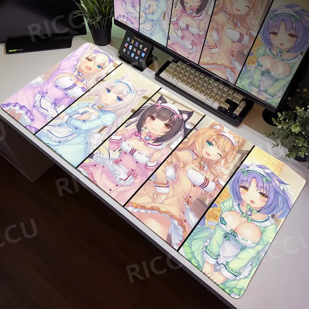 Nekopara XXL Home HD Computer Computer Desk Mouse Anime Large Mouse Pad Office Laptop Computer Desktop mat Game Accessories Tech