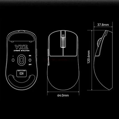 Vgn Vxe Dragonfly R1 Pro Max Gaming Mouse Bluetooth Mouse Rechargeable Gamer Paw3395 Lightweight Ergonomic Wireless Mouse Esport
