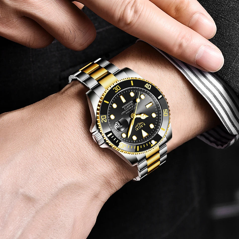 Muški sat LIGE – kvarcni kronograf, vodootporan, ležernog, ali profesionalnog stila, luksuzni modni dodatak vodećeg brenda.