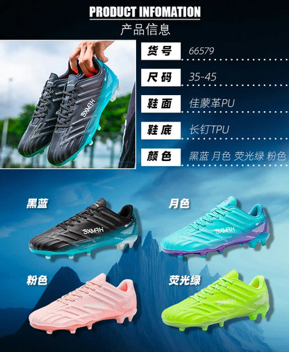 Double Star Adult Youth AG Soccer Cleats Non Slip Durable Artificial Natural Grass Football Shoes for Training Match Men Women