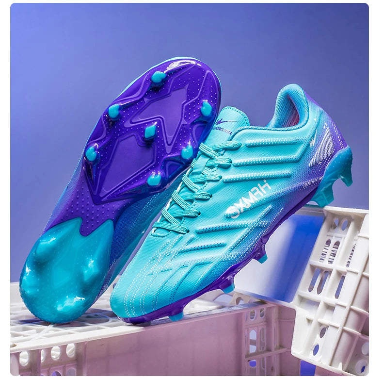 Double Star Adult Youth AG Soccer Cleats Non Slip Durable Artificial Natural Grass Football Shoes for Training Match Men Women