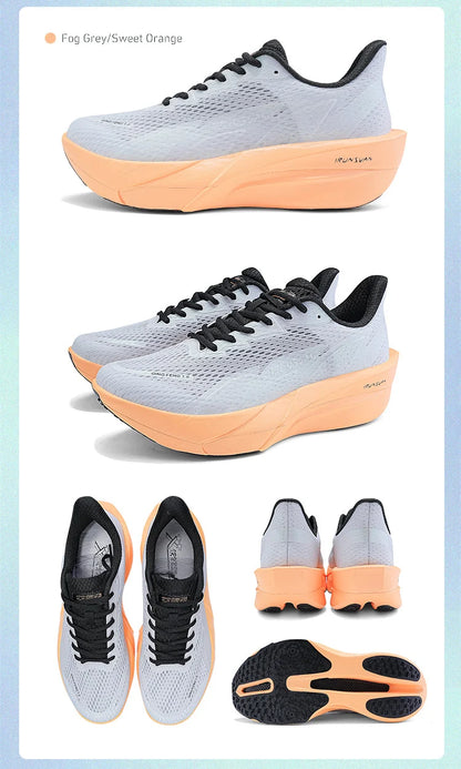 IRUNSVAN anglies pluošto sportiniai bateliai, bėgimo bateliai pradedantiesiems ir pažengusiems, kvėpuojantys ir patogūs, su storu padu, treniruočių bateliai, unisex, 130