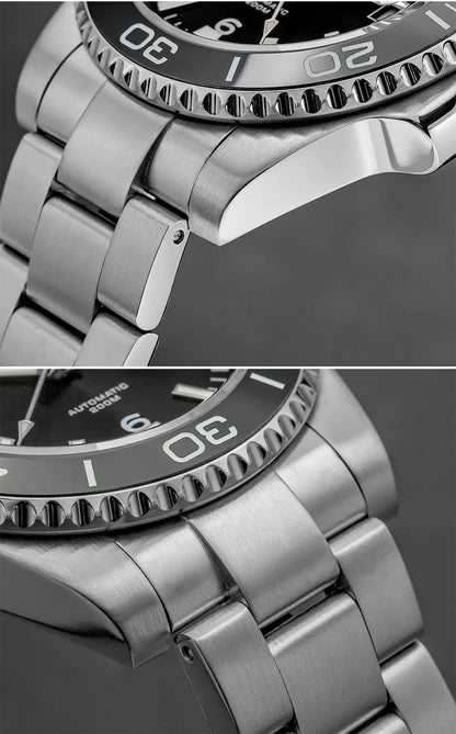 ADDIESDIVE New Diving Gift Watch Men 8215 Automatic Sapphire AR Coated Glass Ceramic Bezel Waterproof 200m Luminous Stainless St