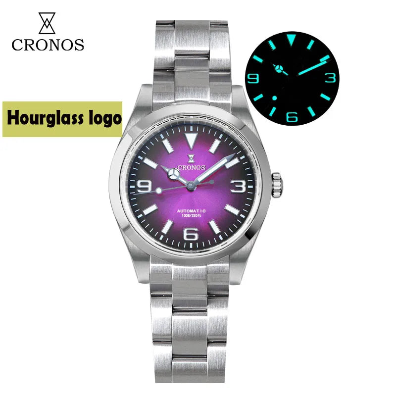 Cronos Luxury Men Watches 36mm Explore Climbing Series Couples Sport Watch NH35 PT5000 Unisex Automatic Mechanical Watch 10Bar