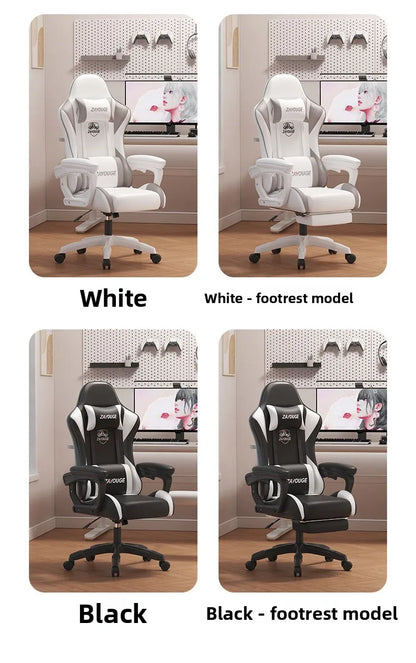 Ergonomic Gaming Chair Reclining Office Chair with Adjustable Height, Comfortable Computer Desk Chair, Swivel Gaming Seat for Home, Study & Esports