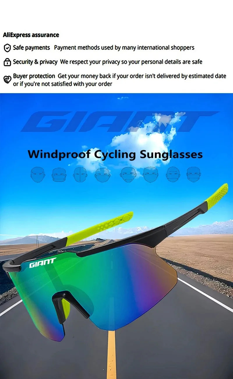 giant cycling sunglasses men and women MTB Road Bicycle cycling sunglasses Outdoor Lenses With case glasses Cycling goggles