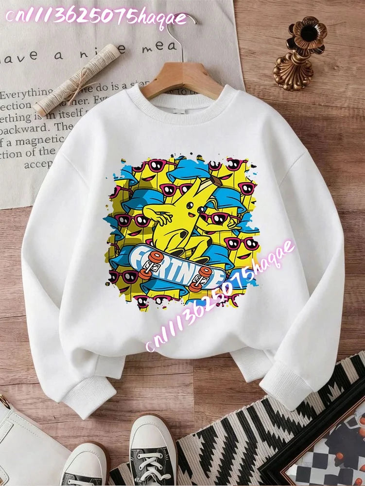 2026 Fortnite Kids Hooded Coats Anime Fortress Night Sweatshirts Game Spring Autumn Hoodies Sportswear Children’s Clothes Gift
