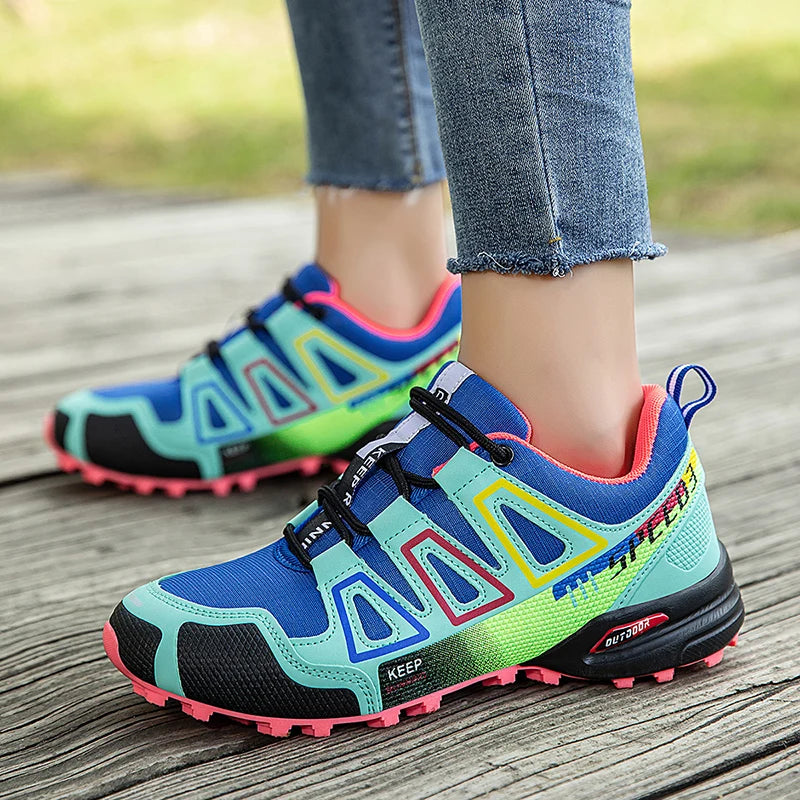 Hiking Shoes Women's Outdoor Hiking Sports Shoes, Non-Slip Hunting Tactical Shoes, Breathable Lace-Up Climbing Shoes, Cycling