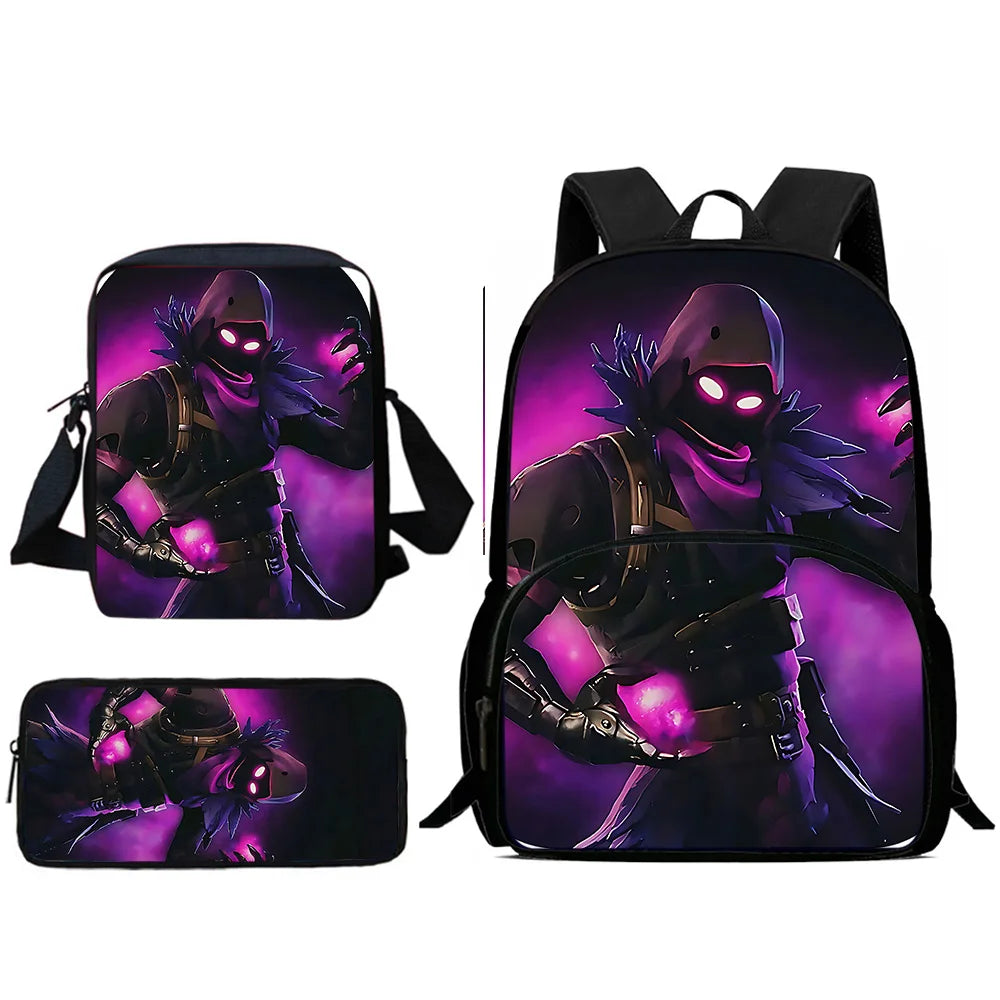 Hot Game Design Child Backpacks Shoulder Bag Pencil Case Fortnite Pupil Large Capacity School Bags for Boys Girls Best Gift