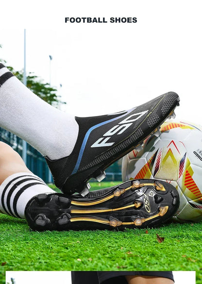 New Men Football Boots Non-Slip Boys Outdoor Hot-selling Soccer Shoes Grass Match Sneakers High-quality Cleats High-top Light