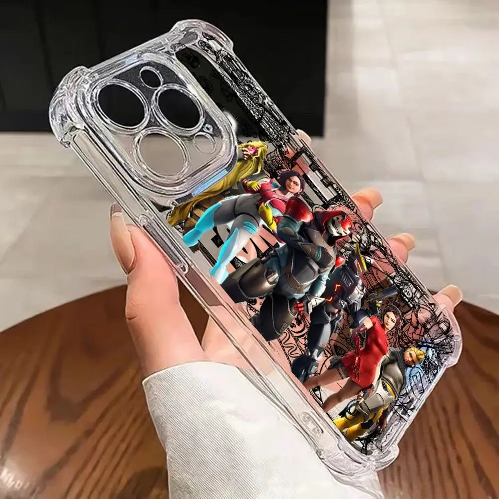 Fortnite Gaming-Handyhülle für Samsung Galaxy S26 S25 S24 S23 S22 S21 S20 Edge FE Ultra Plus 4G 5G – stoßfeste transparente TPU-Schutzhülle