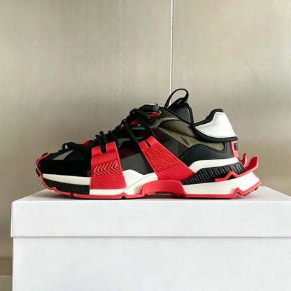 2026 Fashion Women Sneakers Size 35-46 High Quality Platform Sneakers Men Casual Shoes Sports Running Shoes Lace-Up Patchwork