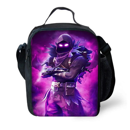 Child Hot Game Fortnite Insulated Large Capacity Bag for Boy Girl Student Outdoor Picnic Reusable Thermal Cooler Lunch Box