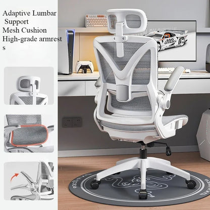 Ergonomic Gaming Chair with 3D Lumbar Support, Breathable Mesh Office Chair, Racing Style High-Density Sponge Seat, Adjustable Swivel Computer Desk Chair