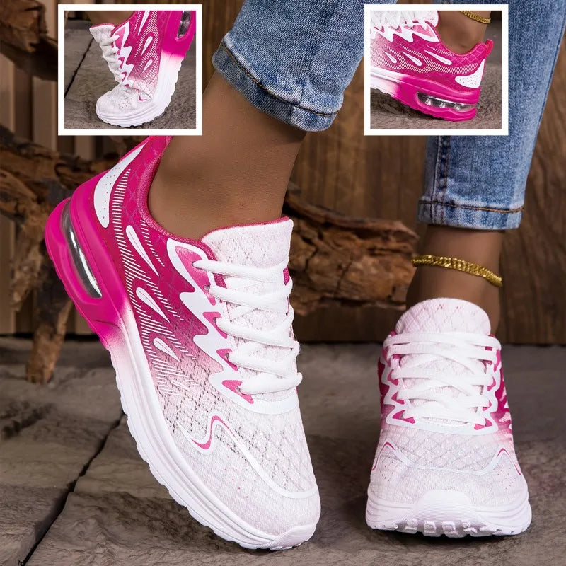 YRZL Women Sneakers Breathable Lightweight Running Shoes Non-Slip Wear-Resistant Comfortable Women's Walking Shoes