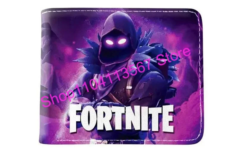 Fortnite Anime Figures Wallet Victory Royale PU Leather Purse Coin Holder Money Clutch Wristlet Cover Wallet Card Holder