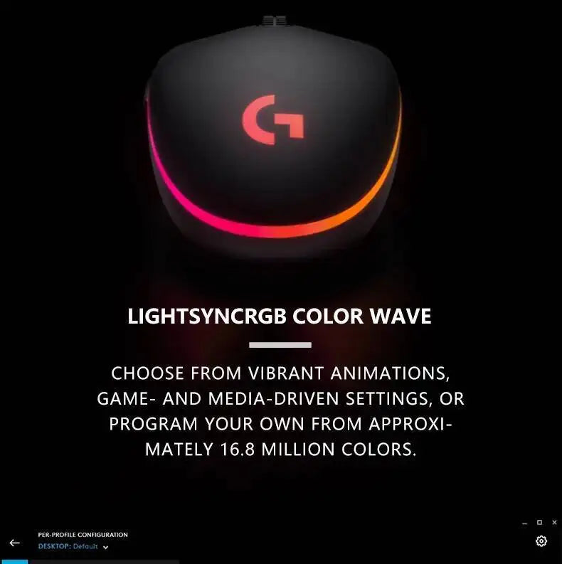Logitech G203 LIGHTSYNC-mus trådbunden 8000 DPI-sensor RGB Sync 6 knappar mekanisk spänning för kontor och gaming