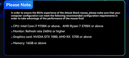 Attack Shark R2 trådlös gamingmus PAW3950 8K i magnesiumlegering, lätt gamingmus med Bluetooth Tri-Mode för gaming/kontor