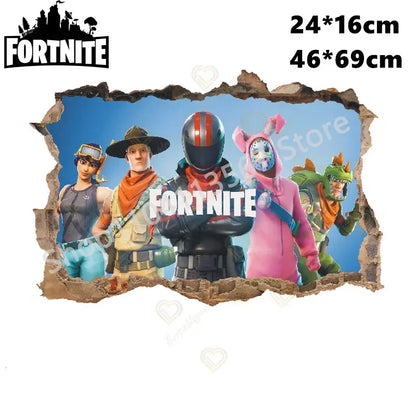 Fortnited Hot 3D Children Cartoon Wall Stickers Waterproof Home Decoration Battle Royale for Kid's Room PVC DIY Vinyl Wallpaper
