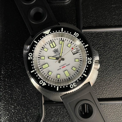 STEELDIVE New Arrival 44mm SD1974 Orange Dial Ceramic Bezel Super Luminous 200m NH35 Automatic Dive Watch with Milled Clasp