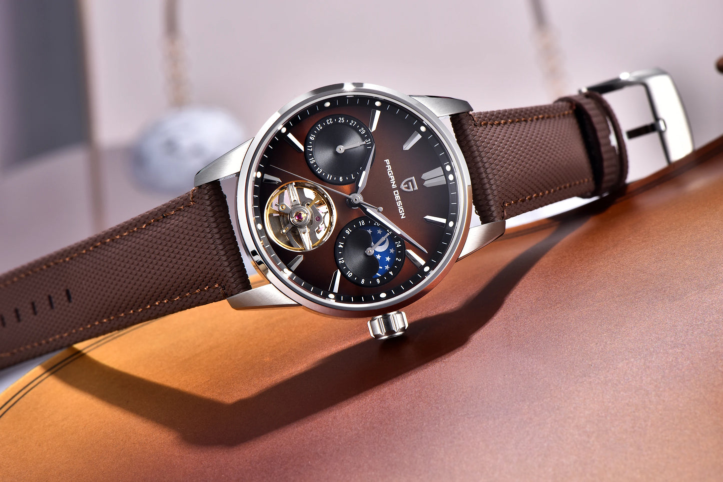 PAGANI DESIGN 2026 Men Mechanical Watch E3255Y 41mm Sapphire Crystal Stainless Steel Calendar Waterproof Reloj Hombre