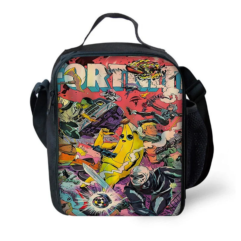 Child Insulated Large Capacity Bag for Boys Hot Game Fortnite Girls Student Outdoor Picnic Reusable Thermal Cooler Lunch Box