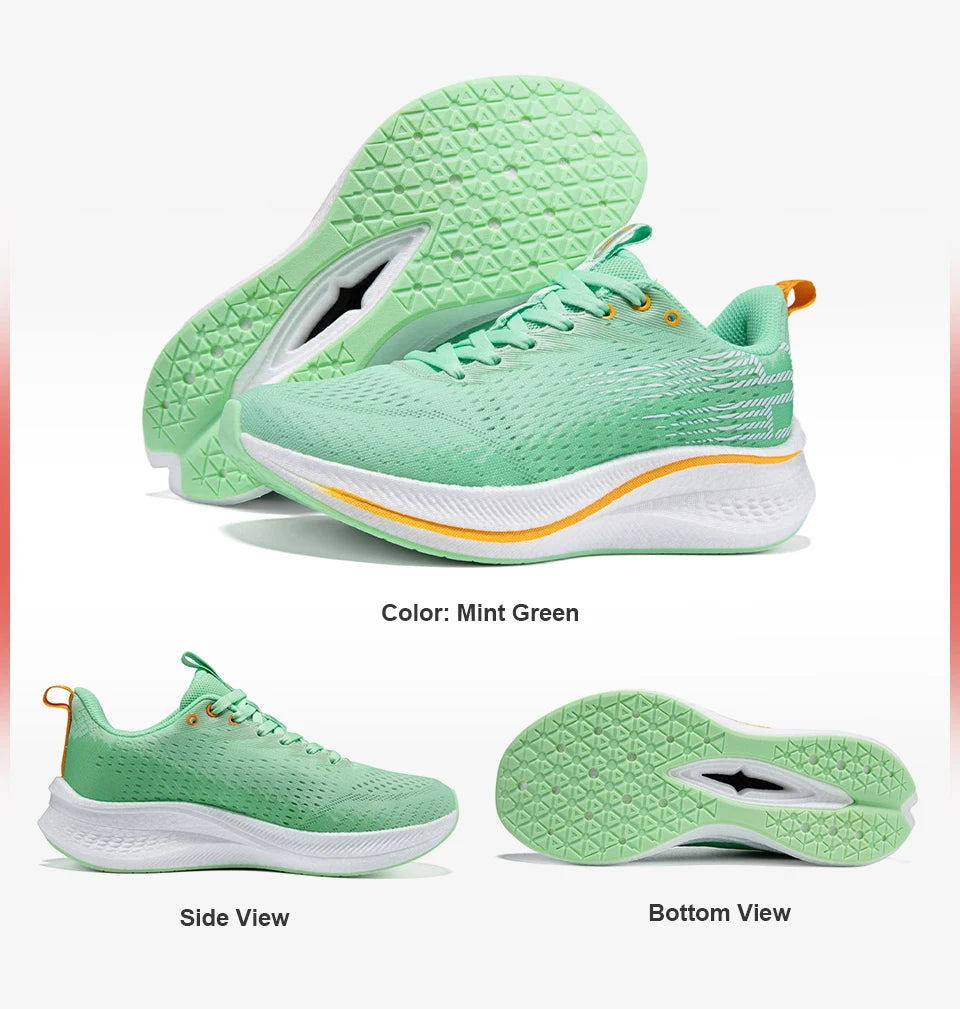 Baasploa Women’s Professional Running Shoes Outdoor Carbon Plate Non-Slip Sports Shoes Female Casual Breathable Jogging Sneakers