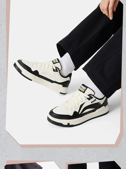 Li-Ning Women's COMMON 80s Lifestyle Shoes DUAL CUSHION Wearable Sport Shoes Classic Comfortable Li-Ning Leisure Sneakers AGCU158