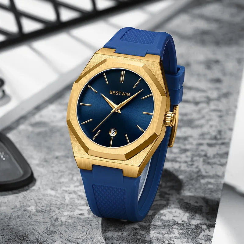Luxury Quartz Wristwatch Silicone Strap reloj hombre Sport Watch for Man Fashion Date Original Waterproof Clock