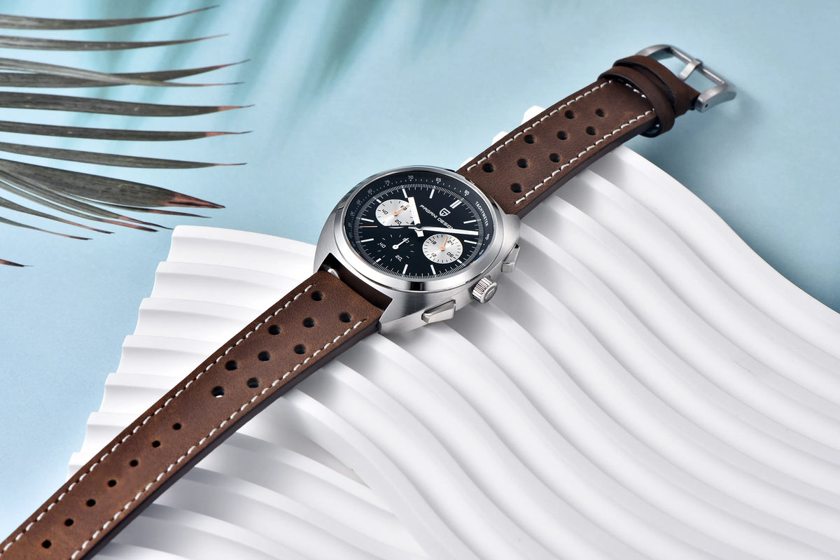PAGANI DESIGN 2025 New Panda Dial Men Watches Luxury Quartz Watch For Men Japan VK63 Sport Chronograph Sapphire glass Wristwatch
