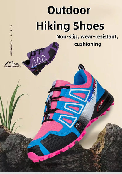 Hiking Shoes Women's Outdoor Hiking Sports Shoes, Non-Slip Hunting Tactical Shoes, Breathable Lace-Up Climbing Shoes, Cycling