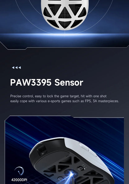 MCHOSE AX5 V2 Wireless Gaming Mouse 8KHz Polling PAW 3950 42000DPI Optical Sensor 56g Tri-Mode 130h Battery Magnesium Alloy