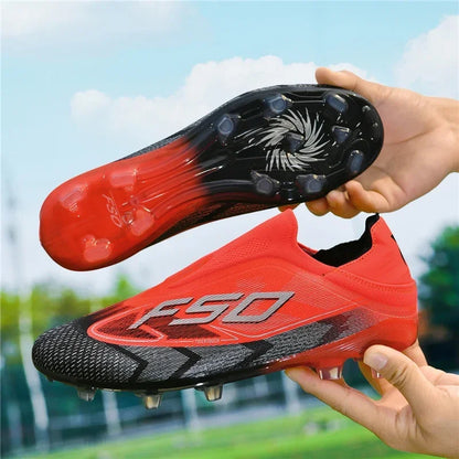 Nouvelles chaussures de football pour hommes, chaussures de sport, chaussures de soccer, haute qualité, ultralégères, haute tige, respirantes, futsal, antidérapantes, pour match en extérieur