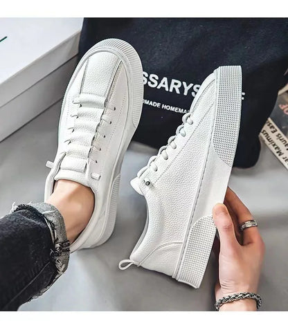 Vyriški sportiniai bateliai, kasdieniai batai, vyriški plokščiapadžiai batai, „Zapatillas Hombre“, lengvi, pagaminti iš PU odos, kvėpuojantys batai, vyriški balti sportiniai teniso bateliai