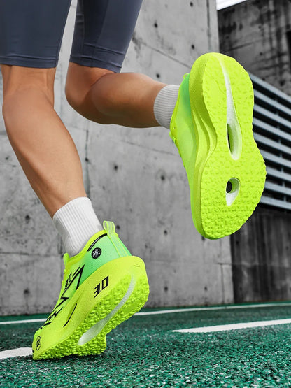 Brand Men's Carbon Plate Running Shoes, Soft Cushion, Shock Absorbing Sports Shoes, Unisex Sneakers, Light Anti-Slip Training Shoes