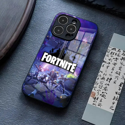 B-Battle-R-Royales-F-FortniteS Phone Case For iPhone 17 Pro Max, 15 Pro, 14, 12, 11, 13 Mini, X, XR, XS, 16 Plus, SE Glass Cover