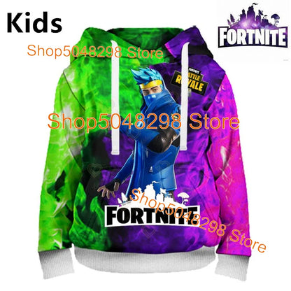 Hot Game Fortnite Hero Print Sweatshirt Boys Girls 3D Clothes Casual Kid Hoodies Children Adult Men Women Spring Autumn Pullover