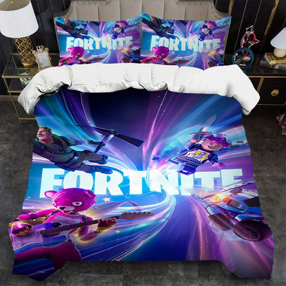 Battle game F-Fortnite Duvet Cover Set Soft Wash Bed 3 Piece Summer Comfortable Student Dormitory Home Baby Bedding Best seller