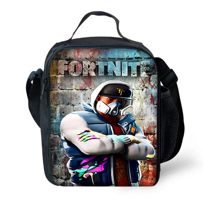 Hot Game Design Child Backpacks Lunch Bag Pencil Case Large Capacity School Bags for Boys and Girls Best Gift Fortnite