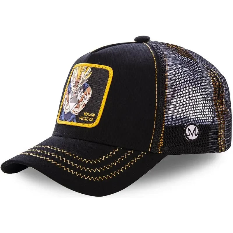 Kapa Dragon Ball Son Goku, bejzbolska kapa, poletna potovalna kapa s ščitkom, moška kapa z vezenjem, hip-hop kapa s ščitkom proti soncu, nastavljiva kapa v stilu »trucker«, mrežasta kapa