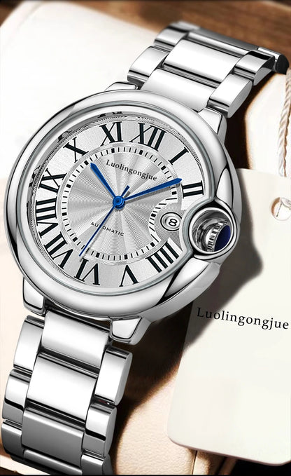 European and American Style High-End Business Series Men's Mechanical Watches, Automatic Winding, Skeleton Design, High Aesthetic Value, Light Luxury, Fashionable, Casual, Versatile, Trendy Men's Watches for Social Guys, the